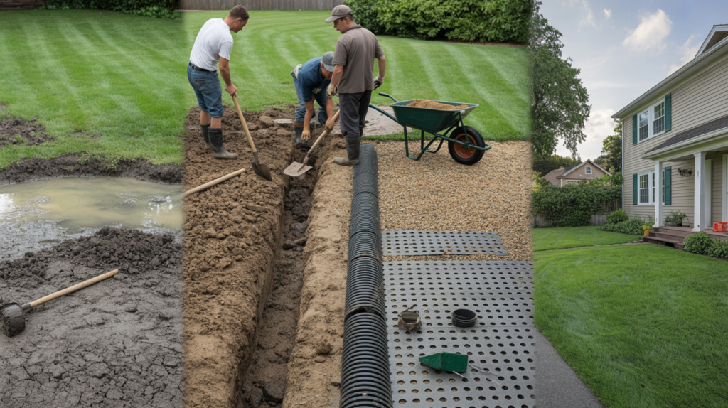yard drainage help process
