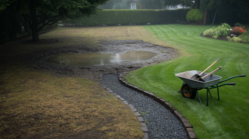 yard drainage help solution